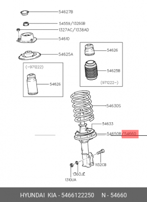 Амортизатор 5466122250 HYUNDAI KIA