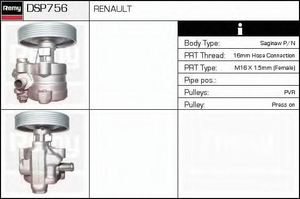 Гидравлический насос, рулевое управление DSP756 DELCO REMY
