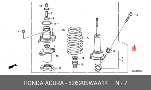 Амортизатор подвески 52620SWAA14 HONDA