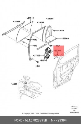 Электромотор стеклоподъемника 6L1Z7823395B FORD