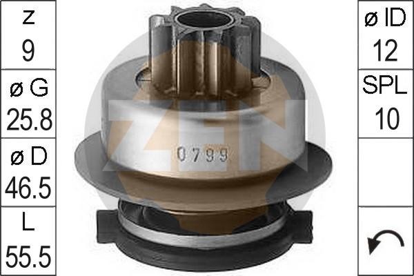 Бендикс стартера ZN0799 ZEN