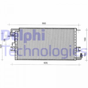 Конденсатор, кондиционер TSP0225386 DELPHI