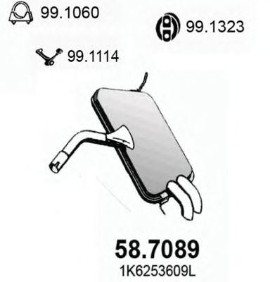 Глушитель выхлопных газов конечный 587089 ASSO