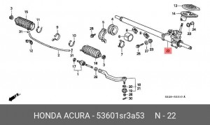 Рулевой механизм 53601SR3A53 HONDA