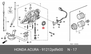 Сальник коленвала 91212PDFE00 HONDA