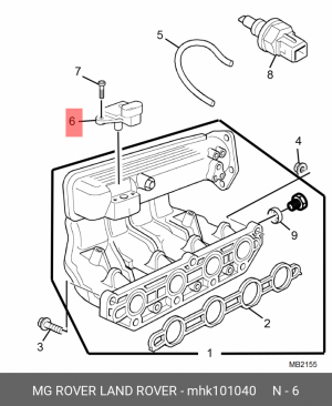 Датчик, давление во впускном газопроводе MHK101040 MG ROVER LAND ROVER
