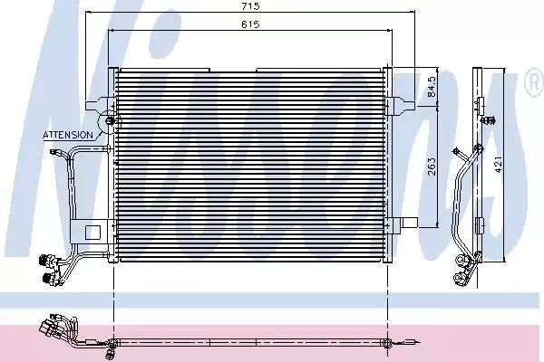 Конденсатор, кондиционер 94207 NISSENS