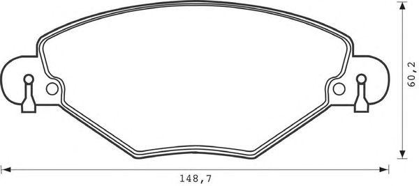 Комплект тормозных колодок, диско 573027B BENDIX JURID