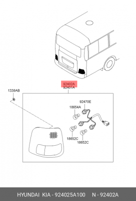 Фонарь задний 924025A100 MOBIS