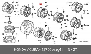 Диск колеса 42700SEAG41 HONDA