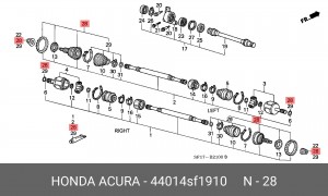 ШРУС 44014SF1910 HONDA