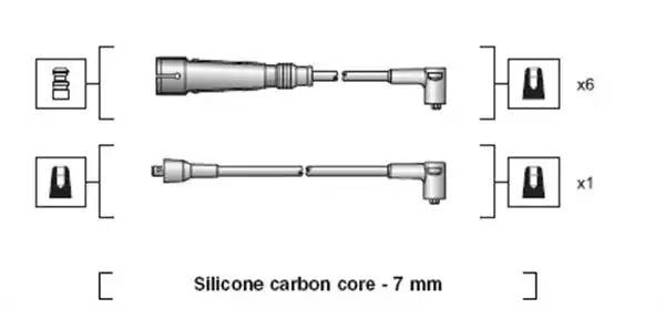 Ккомплект проводов зажигания 941318111083 MAGNETI MARELLI
