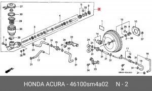 Главный тормозной цилиндр 46100SM4A02 HONDA