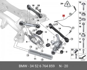 Датчик, частота вращения колеса 34 52 6 764 859 BMW