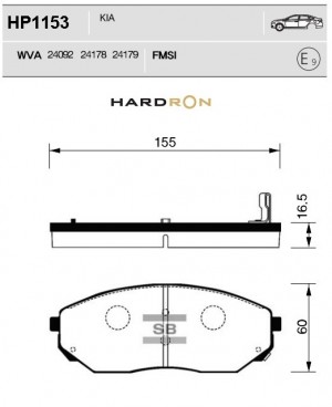 Колодки тормозные дисковые HP1153 SANGSIN