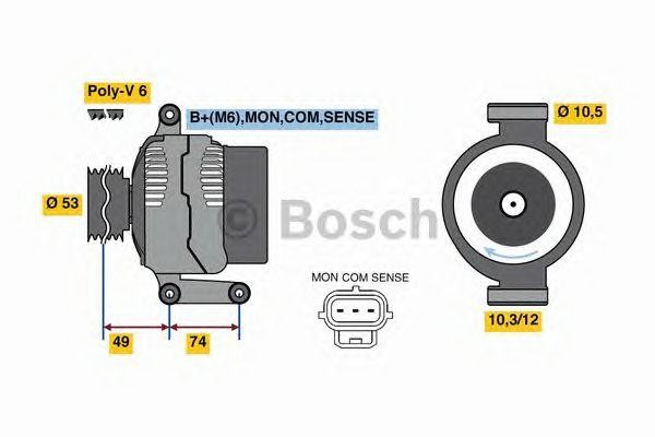 Генератор 0 986 049 460 BOSCH