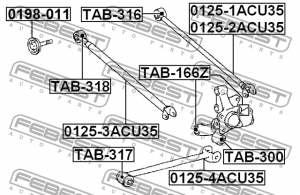 Рычаг подвески 0125-4ACU35 FEBEST