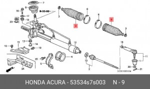 Деталь 53534S7S003 HONDA