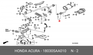 Глушитель выхлопных газов конечный 18030SAA010 HONDA