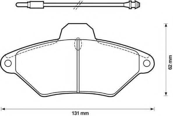 Комплект тормозных колодок, диско 571757B BENDIX JURID