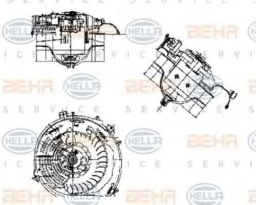 Электродвигатель, вентиляция салона 8EW 009 159-331 HELLA