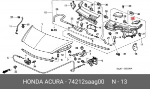 Деталь 74212SAAG00 HONDA