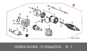 Стартер 31200PD2026 HONDA
