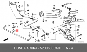 Втулка стабилизатора 52306SJCA01 HONDA