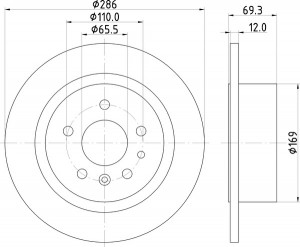 Тормозной диск MDC867 MINTEX