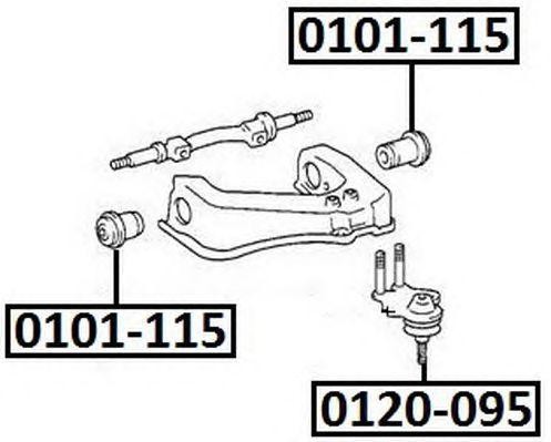 Опора шаровая подвески 0120-095 ASVA