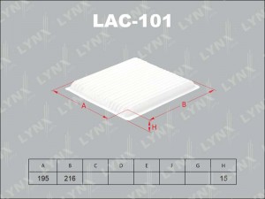 Фильтр салона LAC-101 LYNXAUTO