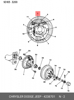 Колесный тормозной цилиндр 423 8701 CHRYSLER
