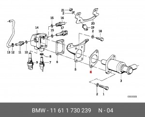 Уплотнительное кольцо, выпускной тр 11 61 1 730 239 BMW