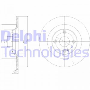 Тормозной диск BG3967 DELPHI