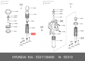 Амортизатор 5531138400 HYUNDAI KIA