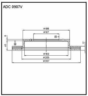 Диск тормозной ADC0907V ALLIED NIPPON