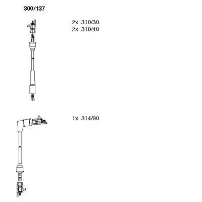 Ккомплект проводов зажигания 300137 BREMI