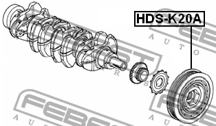 Шкив коленвала HDS-K20A FEBEST