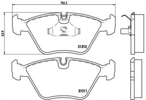 Комплект тормозных колодок, диско P61049 BREMBO