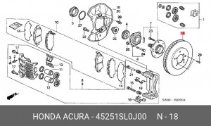 Диск тормозной 45251SL0J00 HONDA