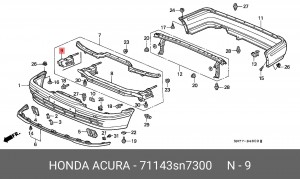 Кронштейн крепления 71143SN7300 HONDA