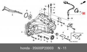 Выключатель, фара заднего хода 35600P20003 HONDA