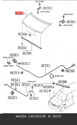 Капот LA0152310F MAZDA