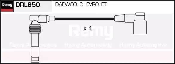Ккомплект проводов зажигания DRL650 DELCO REMY