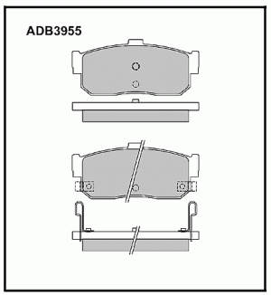 Колодки тормозные дисковые ADB3955 ALLIED NIPPON
