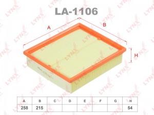 Фильтр воздушный LA-1106 LYNXAUTO
