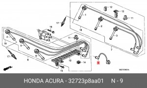 Провод зажигания 32723P8AA01 HONDA