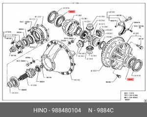 Подшипник ступицы колеса 988480104 HINO