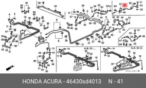 Тормозной шланг 46430SD4013 HONDA