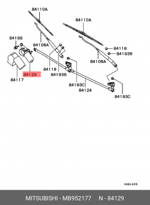 Двигатель стеклоочистителя MB952177 MITSUBISHI